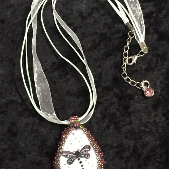 Dragonfly Cabachon Necklace - Picture 7 of 7